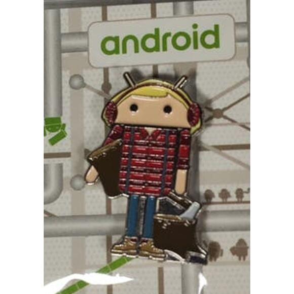 2018 Google Android MWC Limited Edition Pin Lumberjack Forestry Professional - Picture 1 of 3